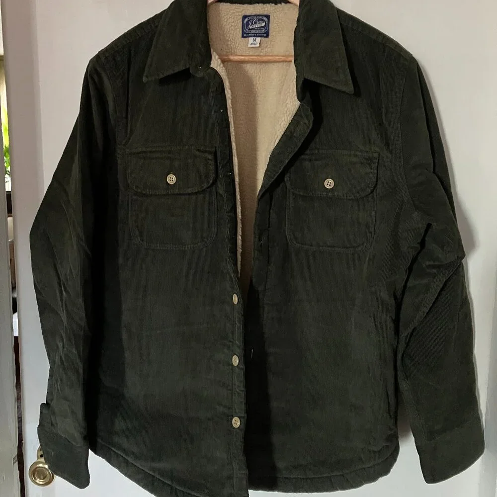 NWOT J Crew Sherpa Lined Corduroy Jacket - Picture 1 of 3